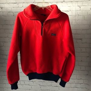 Youth's Vintage Patagonia Red Fleece 1/2 Zip Pullover Sweatshirt. Size 13/14